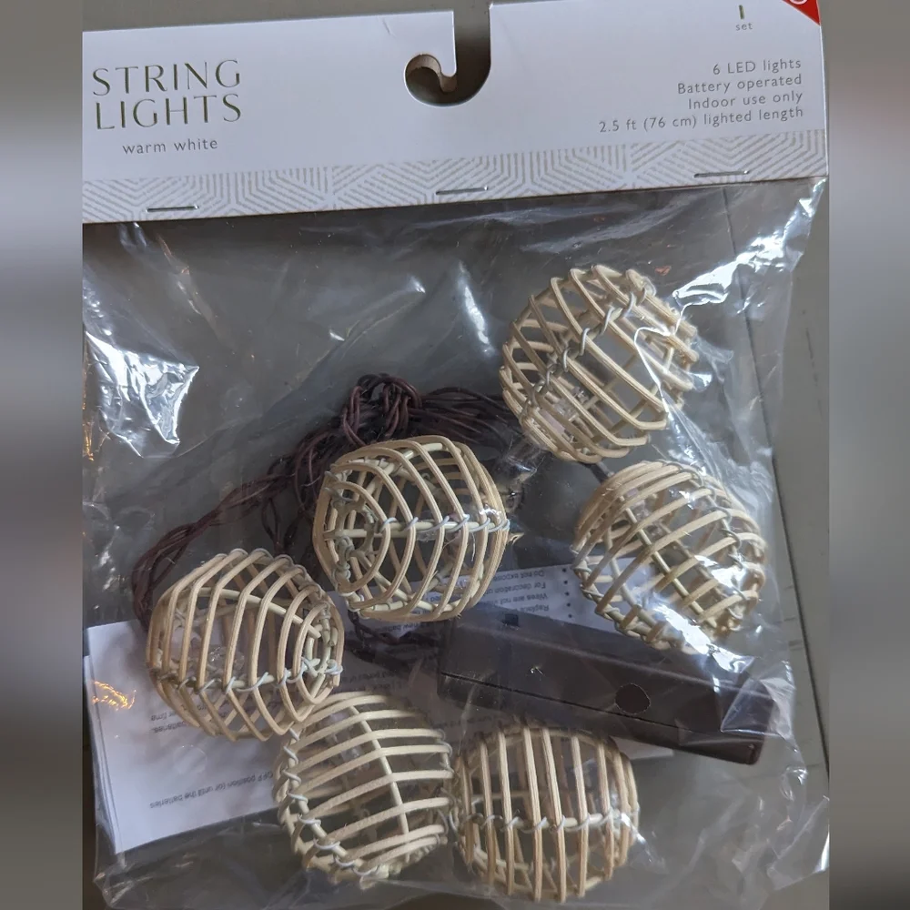 Led string lights, battery operated 5 packages
